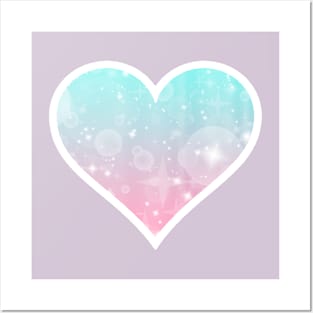 Kawaii Magical Cotton Candy Heart Posters and Art